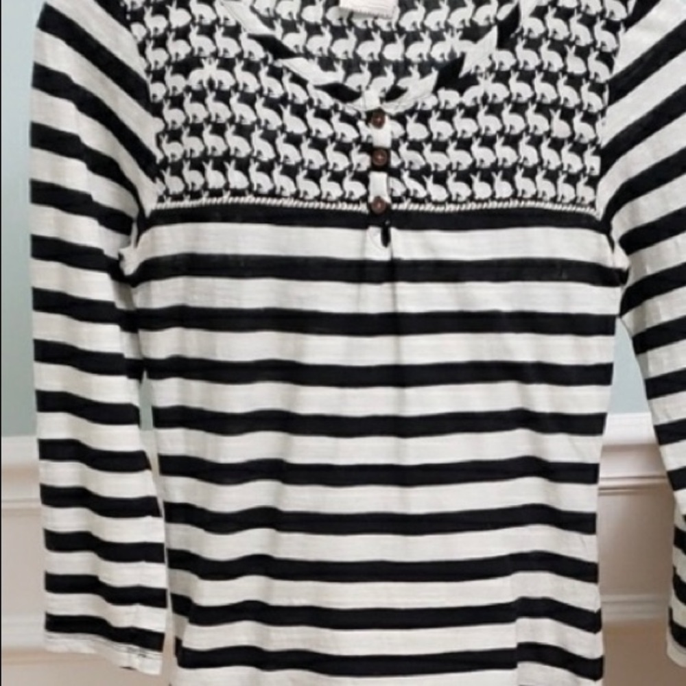 Postmark (Anthro) | Striped Bunny Henley